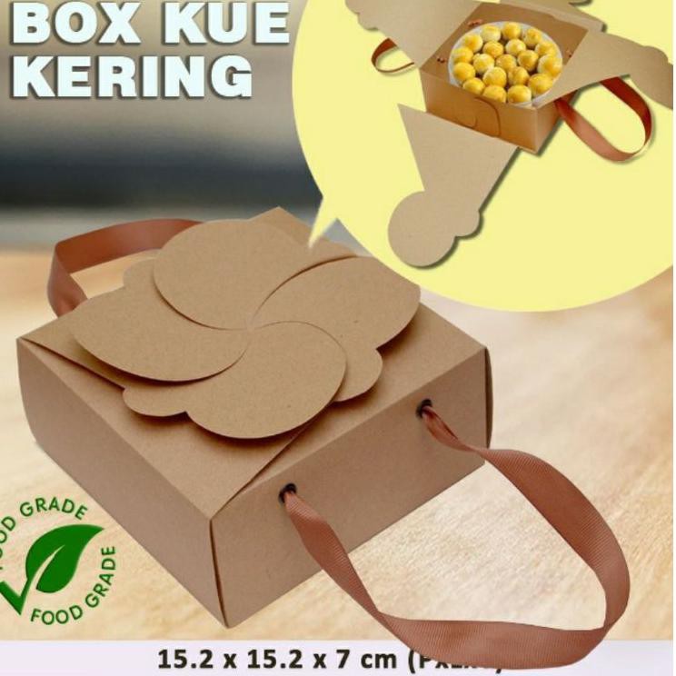 

[BigSale]-458 Kotak Dus Box Kue Kering Toples KEMBANG | Isi 1