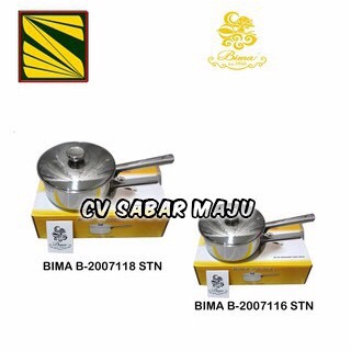 Bima Panci Susu 16 Cm Dan 18 Cm Saucepan With Cover Stainless Steel