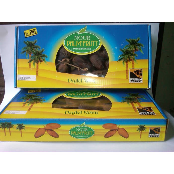 Kurma Palm Fruit Nour 500grm x 12 box (6kg) - kurma Grosir