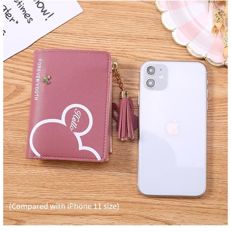 (27AN.ID) COD Dompet Wanita D109 Import Murah Dompet Lipat Kecil Lucu Cantik-5