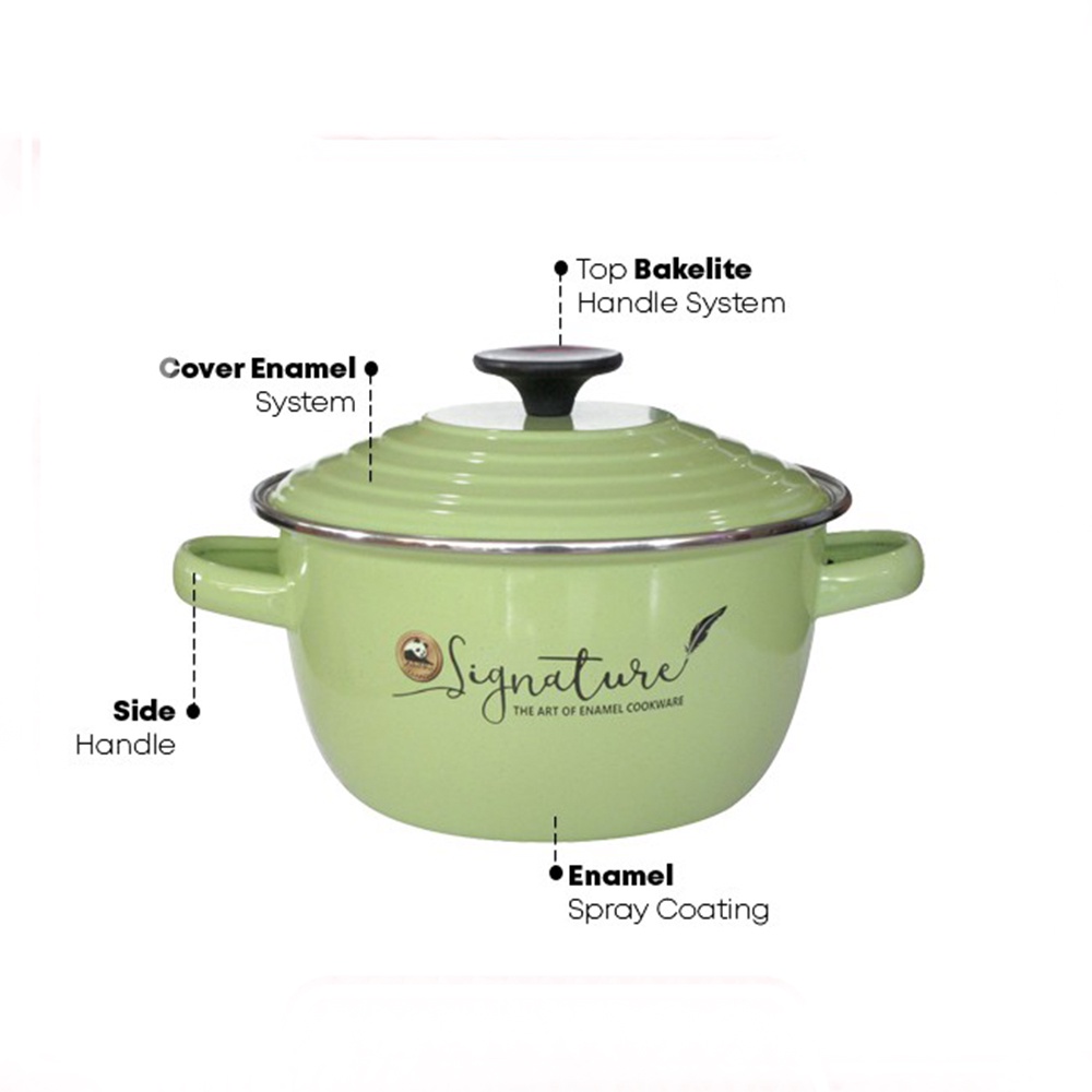 Maspion Panci Enamel Signature pan 20 cm Green