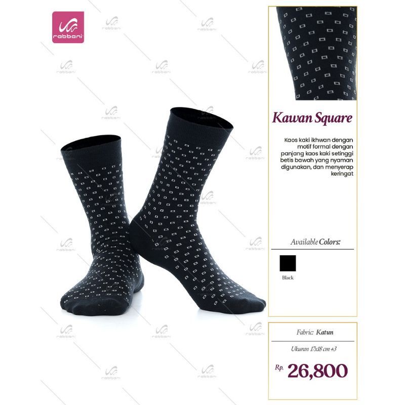 Kaos Kaki Pria Kawan Square Rabbani ORI