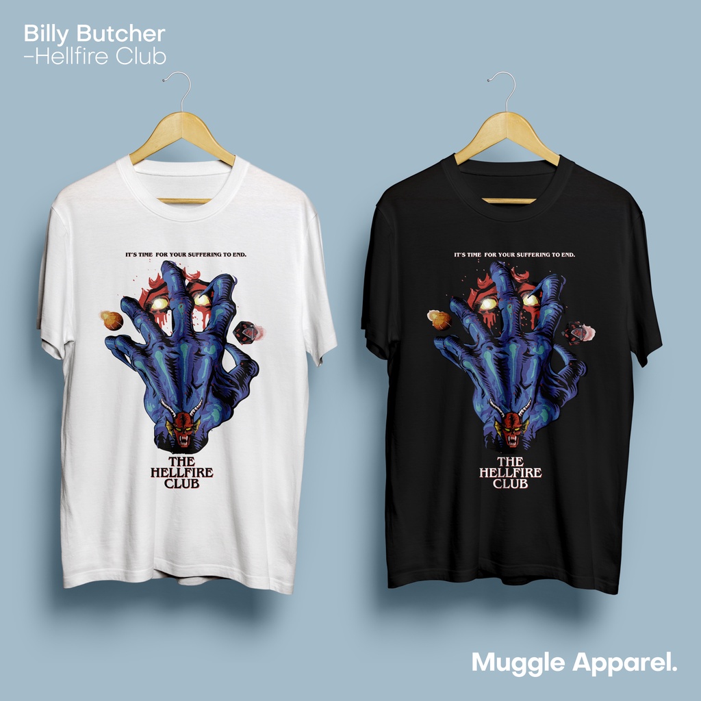 Kaos Stranger Things 4 Billy Butcher Hellfire Club - Hellfire Club T-shirt