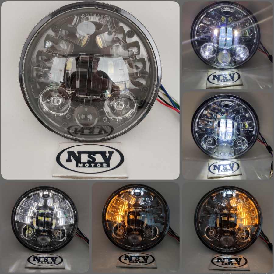 Headlamp LED Daymaker 5.75 Inch 16 Mata Cobra + Sein