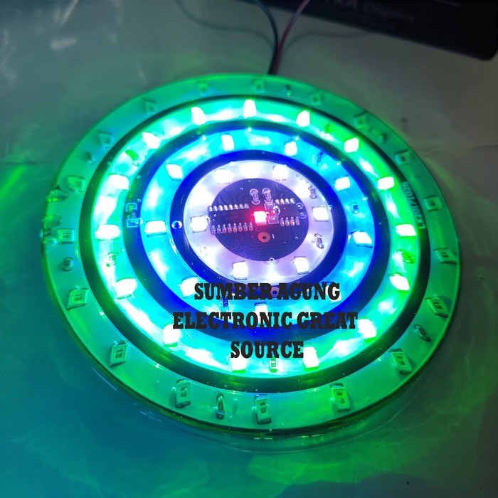 Lampu Kelip Bulat Besar Klop DC 12V Untuk Motor Sepeda Racing RGB Warn