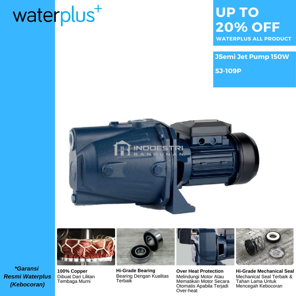 Jual Pompa Air Semi Jet Pump Waterplus Sj P Non Otomatis Dan