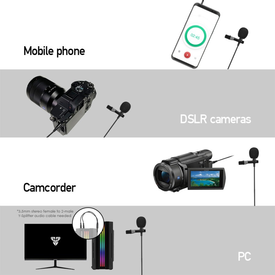 Fantech Mic Clip On MV01 Lavalier Microphone