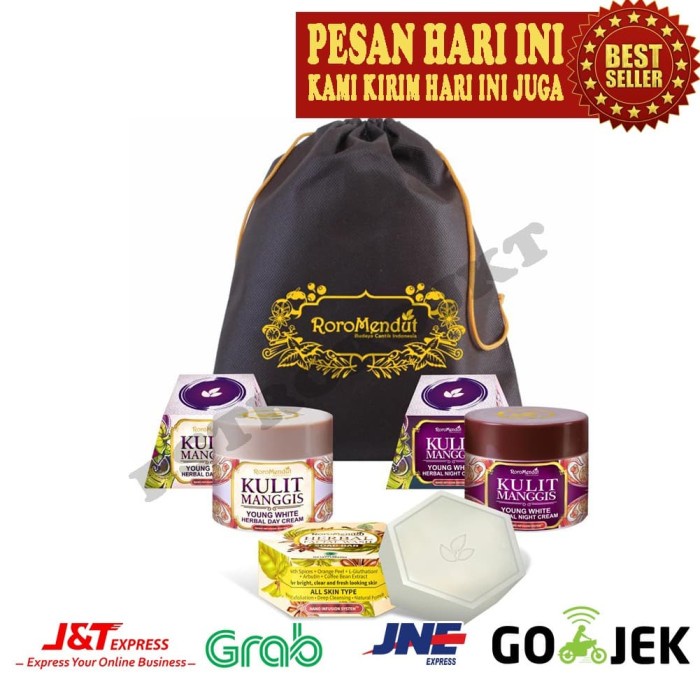RORO MENDUT STARTER KULIT MANGGIS Anti Aging Whitening Paket Skincare _safa