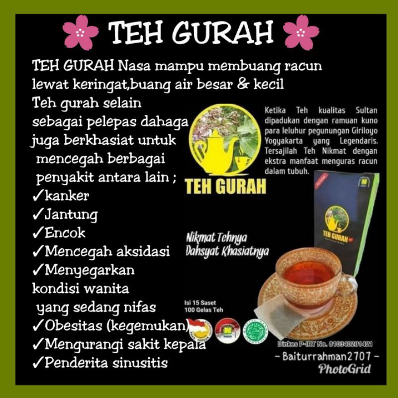 

Teh Gurah isi 15 kantong