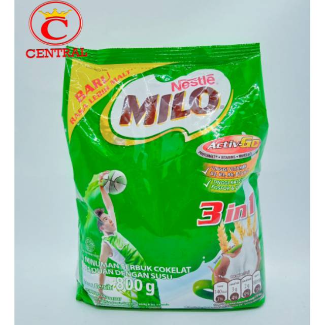 MILO ACTIVE GO 3 IN 1 800g/centraltrenggalek