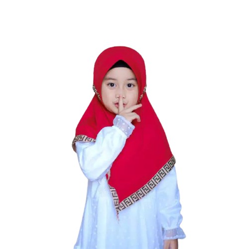 murah jilbab anak serut belakang / hijab instan anak / jilbab anak instan serut / jilbab anak perempuan usia 4-8 tahun untuk anak tk-sd Jilbab Serut Jokowi Adiba Instan