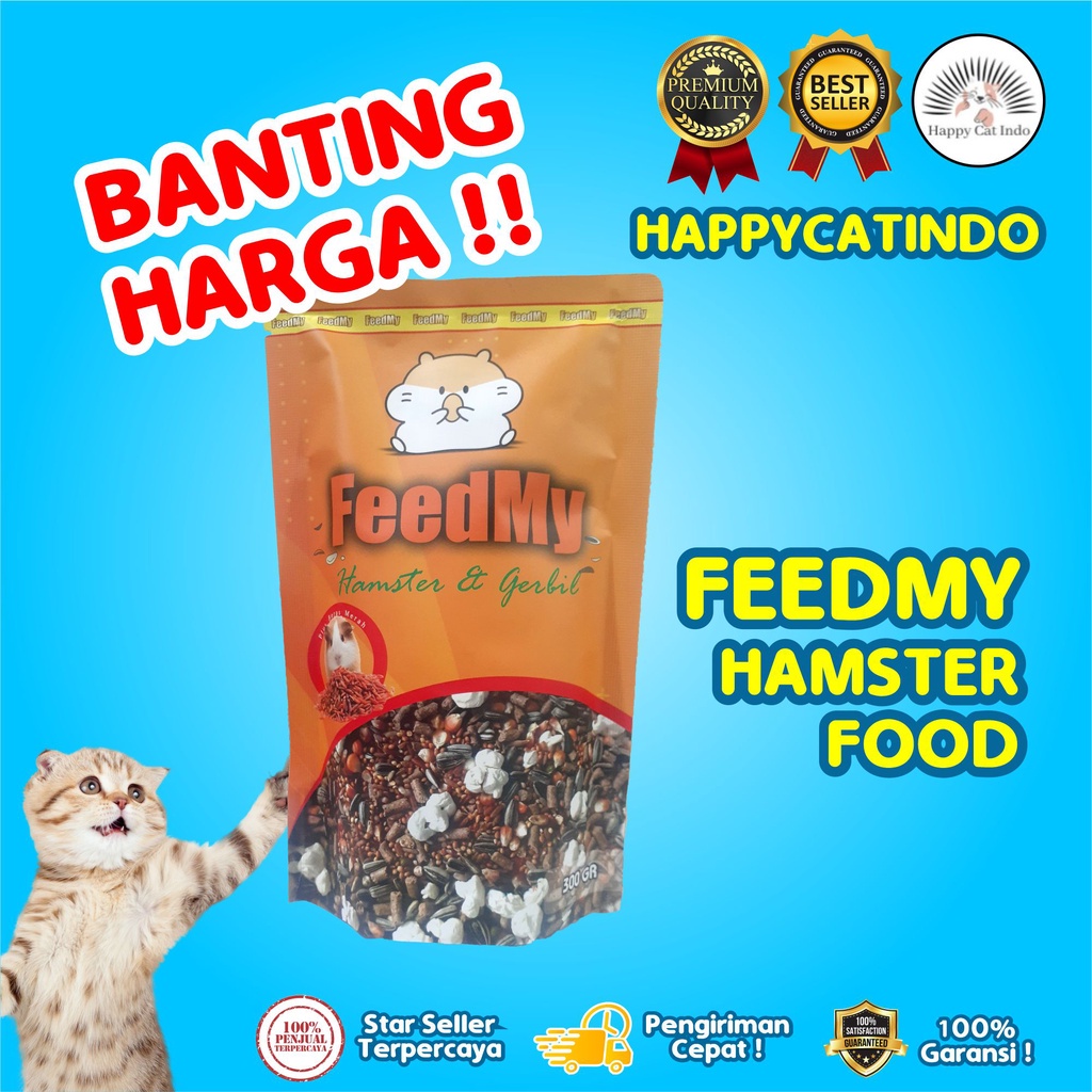 MAKANAN HAMSTER FEEDMY &amp; MEALS KEMASAN POUCH PRAKTIS 200GR BONUS 10%