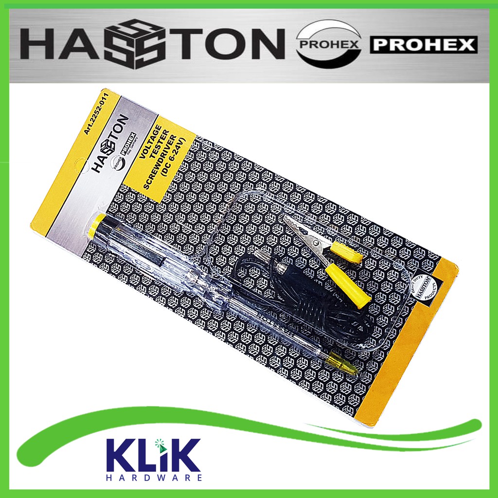 Hasston Prohex Obeng Tespen DC Aki Obeng Testpen Kabel Test Pen Accu Voltage Tester 2252-011