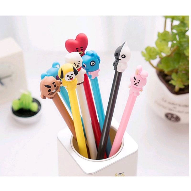 Pulpen Fancy Gel Pena Karakter BT21 Army KPOP