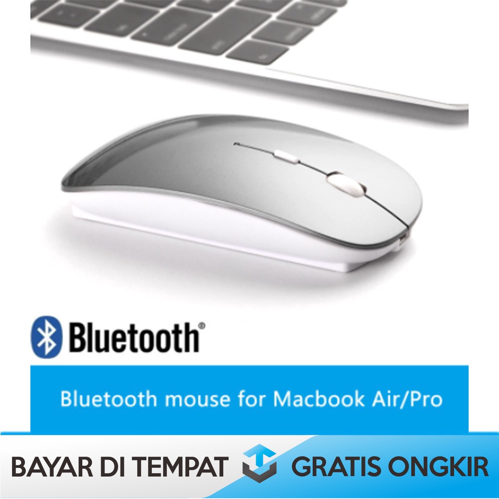 BLUETOOTH 5.2 RECHARGEABLE MOUSE KOMPUTER TAFFWARE DESAIN ELEGAN MURAH