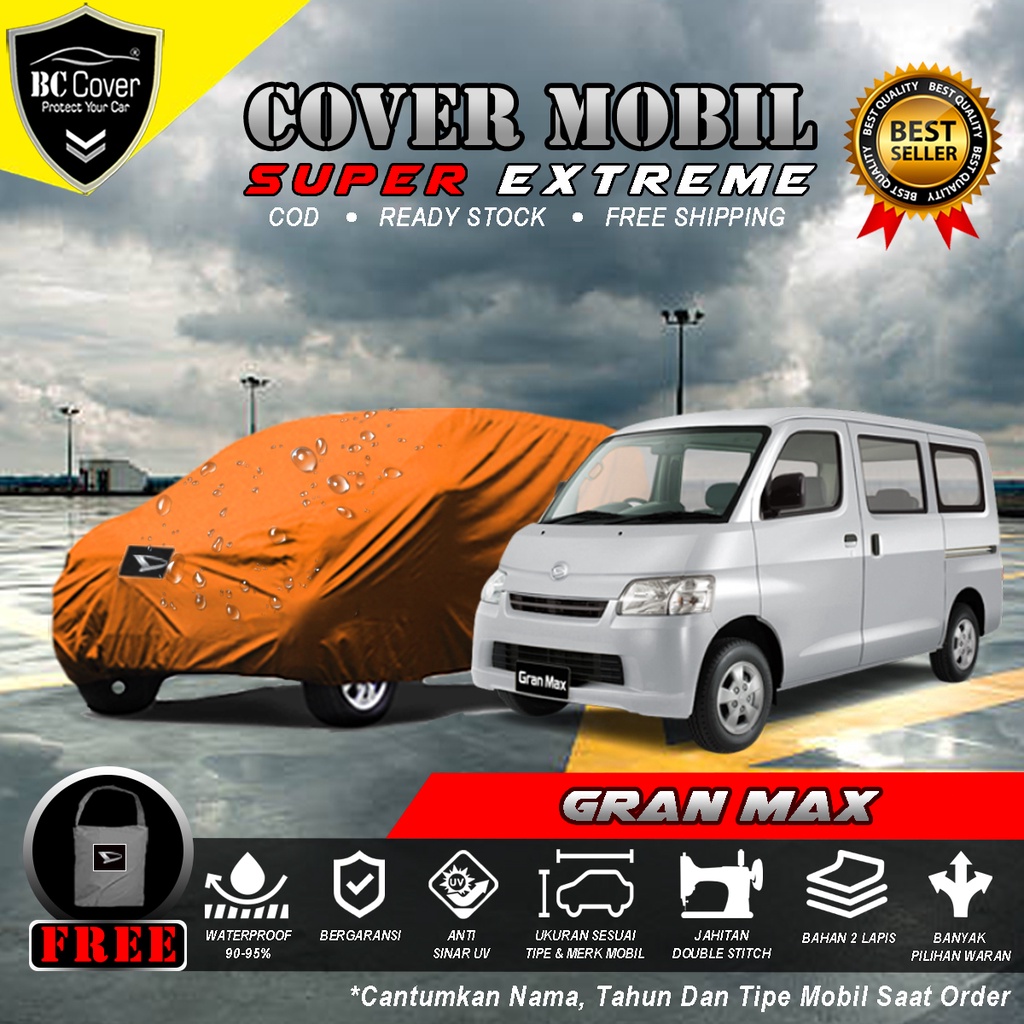 Body Cover Mobil Grand Max Outdoor Waterproof / Sarung Mobil Grandmax Waterproof / Selimut Tutup Mantol Kerudung Mantel Penutup Mobil Daihatsu Gran Max Waterproof Outdoor Anti Air