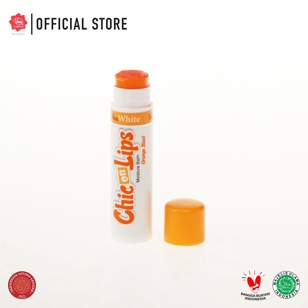 Viva Chic On Lips Moisture Balm / Lip Balm Pelembab Bibir / Orange / Strawberry / Original/ BPOM