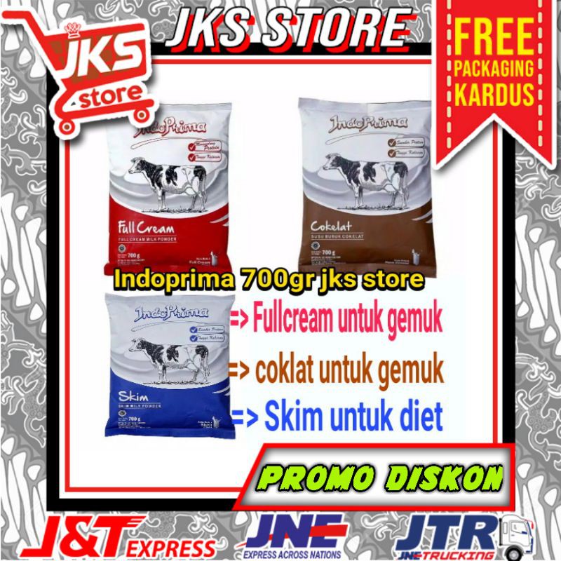 

(PROMO) Indoprima 700 gram Coklat , Fullcream dan Skim gemuk badan diet badan