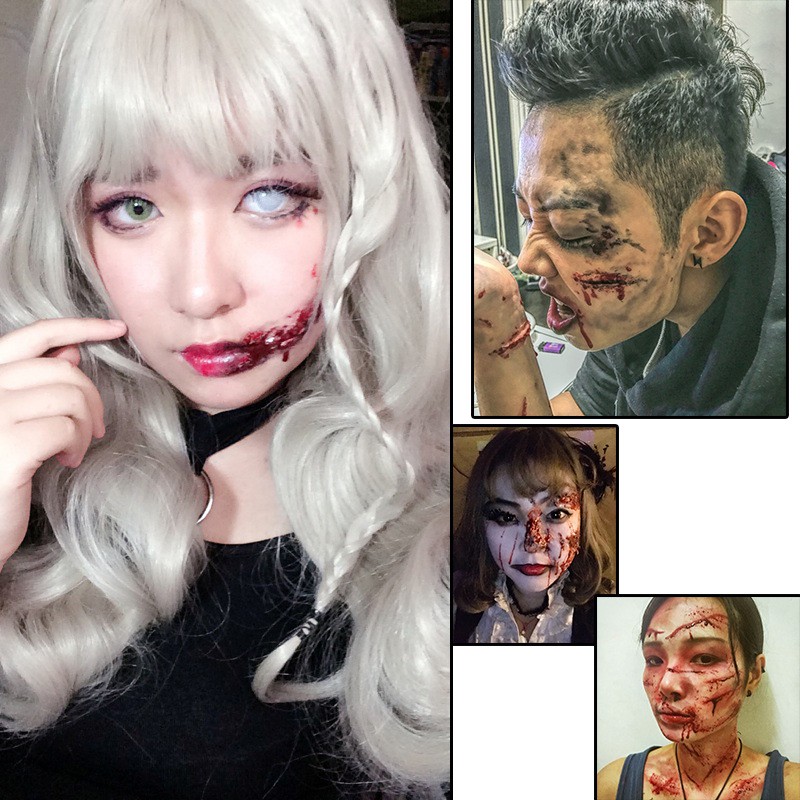 SPFX special effect makeup skin wax scar luka sobek nose hidung mancung wound