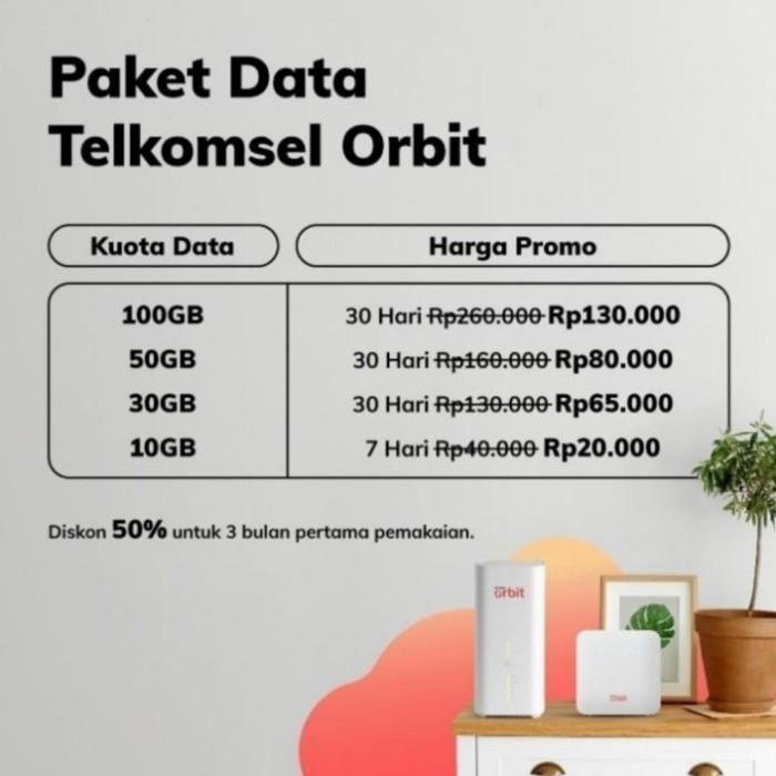 Telkomsel Orbit Star Lite Modem Wifi 4G Free 50Gb Kuota