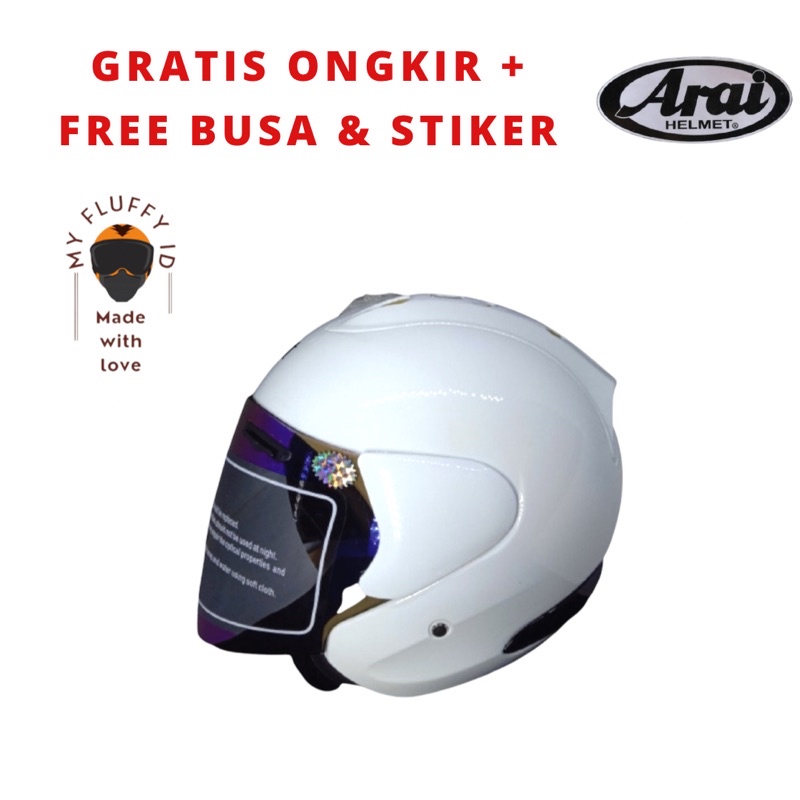 HELM SCOTT REPLICA ARAI RAM 4 PUTIH + SUDAH TERMASUK STIKER ARAI
