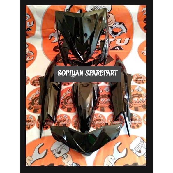 COVER FULL BODY HALUS YAMAHA MIO SOUL LAMA WARNA HITAM