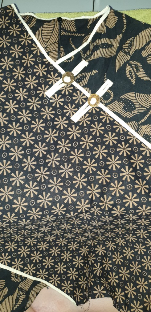 Tey-17 Batik Wanita Asj Sa Hrb026 Kenongo Kemeja Tosca Pendek