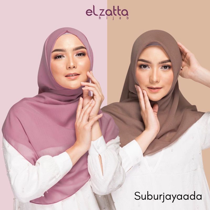 Jilbab Segiempat Polos Elzatta Keisha Shamora Varian Warna