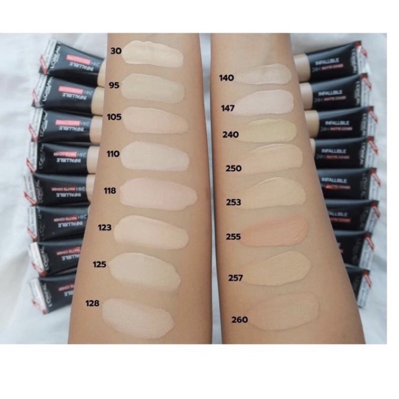 L'OREAL inflallible 24H / 32H ( new packaging )matte coverage liquid foundation