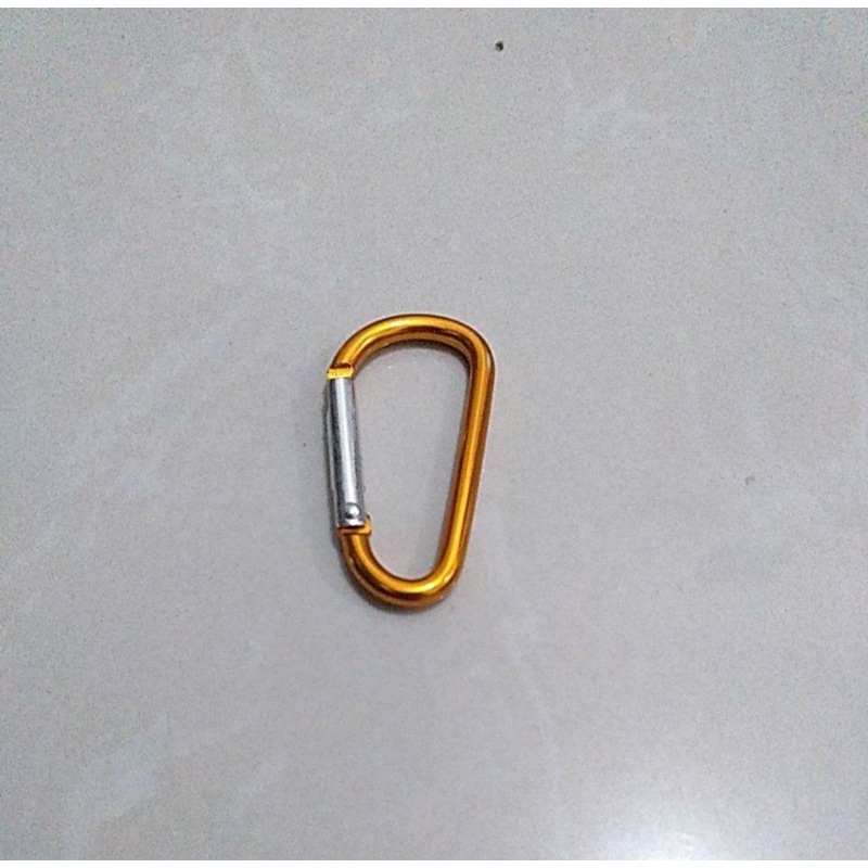 Carabiner Mini Gantungan Kunci Aluminium Alloy 5 D shape / gantungan kunci carabiner / carabinar murah