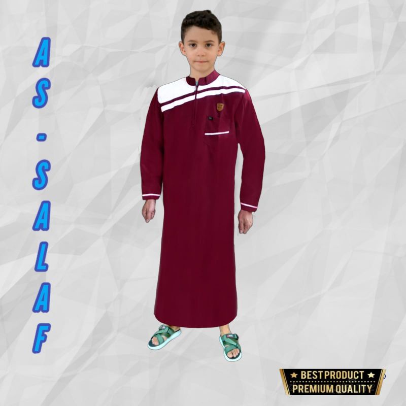 AS-SALAF/jubah anak laki laki/gamis pakistan anak TK,SD,SMP usia 1-14 tahun