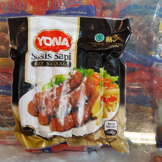 

Yona sosis bakar sapi jumbo isi 6pcs 500gr