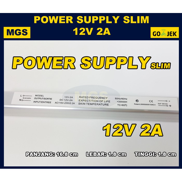 Power Supply Switching 12V 2A Slim