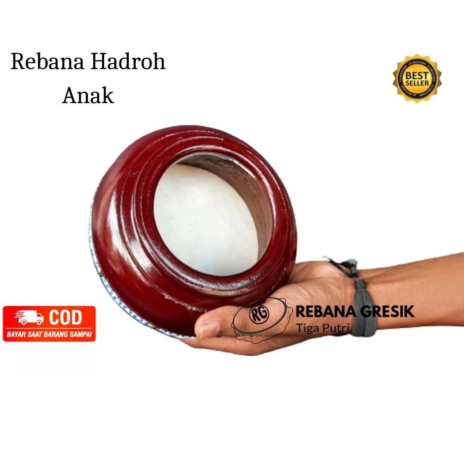 Rebana mainan rebana kotek kecil rebana kayu mangga ukuran 16 cm dan 18 cm rebana anak