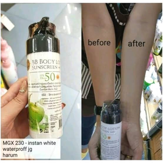 BB SUN SCREEN BODY LOTION SPF 50 / HANDBODY / BB LOTION / LOTION / PEMUTIH INSTAN