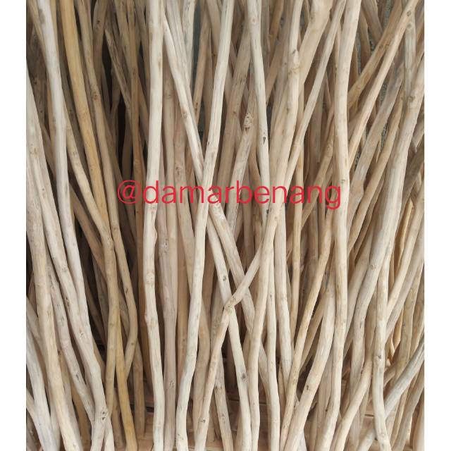 Kayu jati/kayu macrame diameter 2-3,5cm