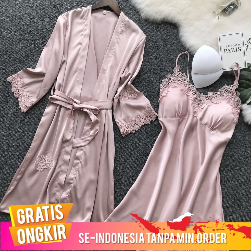 Pajamas Wanita Renda Baju Tidur Slip Baju Tidur Piyama Memakai Rumah  Jepang Jubah Man Jubah Man Wan