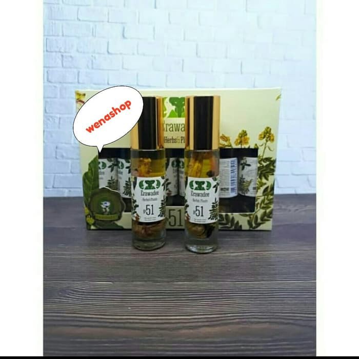 minyak angin gosok erawade erawadee 51 original ori Thailand minyak urut pijit batch baru