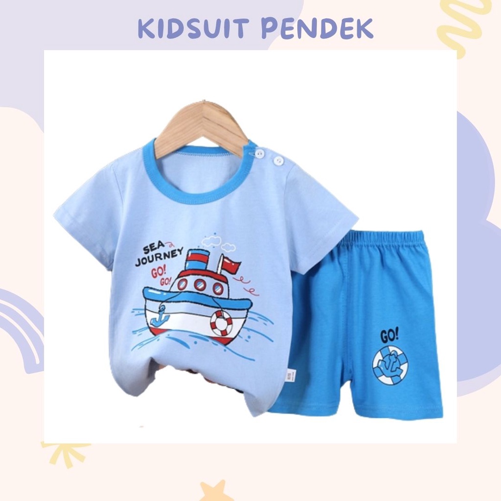 HappyOliver KIDS SUIT PENDEK Setelan Anak Bahan Kaos Lengan + Celana Berkualitas Import ebv cewek new9