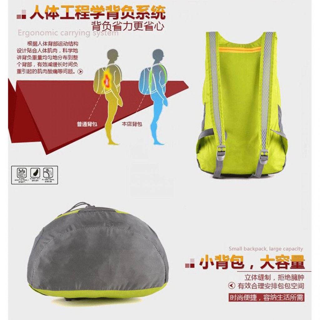 Xinguanhua Tas Gunung Lipat Waterproof 17L - XA94WD ( Al-Yusi )