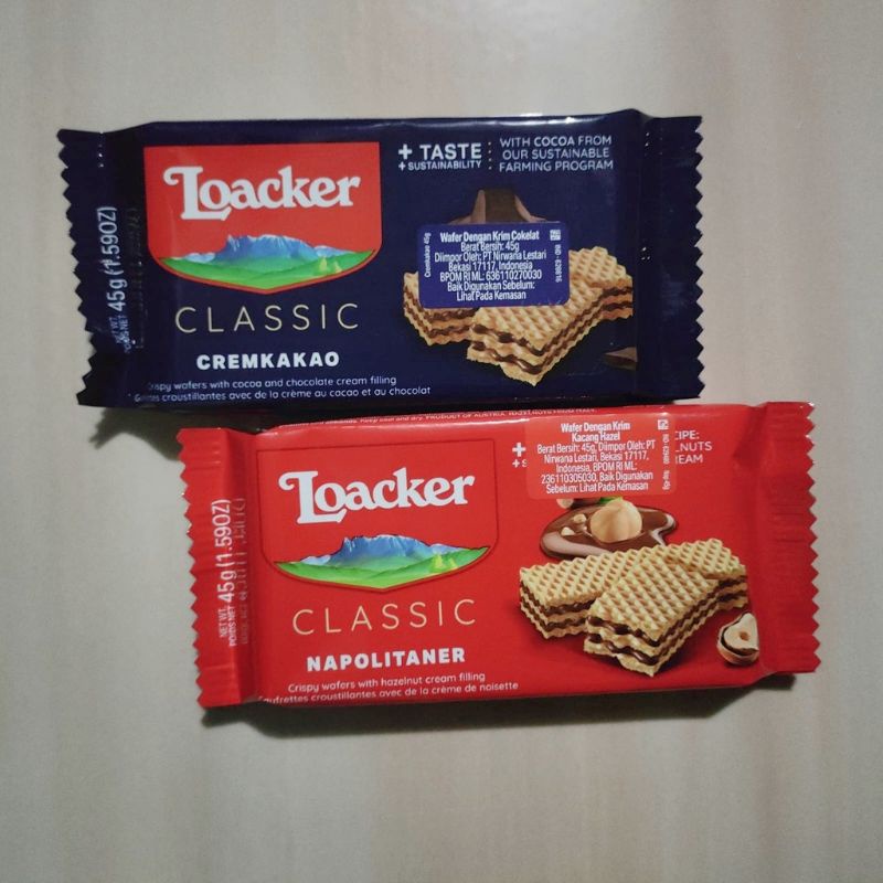 

Loacker clasic Napolitaner / cremakakao 45 gram