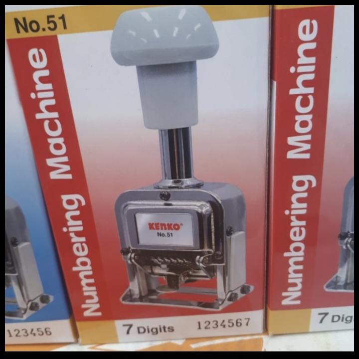 KENKO NUMERATOR NUMBERING STEMPEL ANGKA OTOMATIS 7 DIGIT 51 MACHINE
