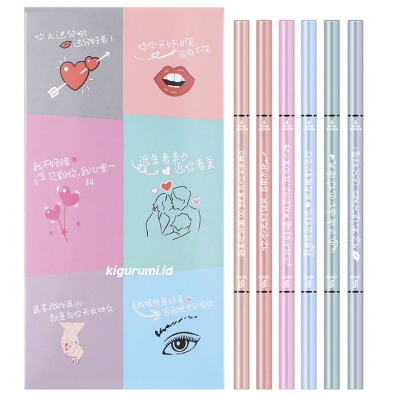 LAMEILA 1 SET 6 PCS Alis Eyebrow Colors Double Heads Eyebrows LA145 785