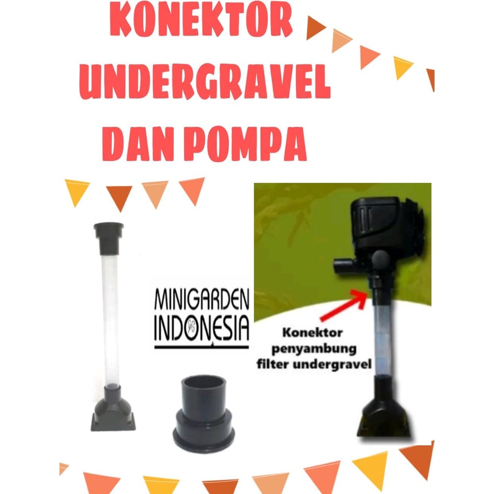 KONEKTOR PENGHUBUNG UNDERGRAVEL DENGAN MESIN POMPA AKUARIUM AQUASCAPE