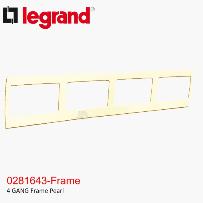 LEGRAND MALLIA FRAME 4 GANG PEARL