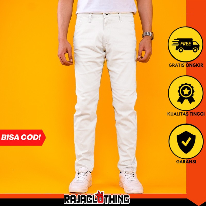 RCL - CELANA CHINO SKINY PANJANG ORIGINAL PUTIH S.M.L.XL 27 s/d 34