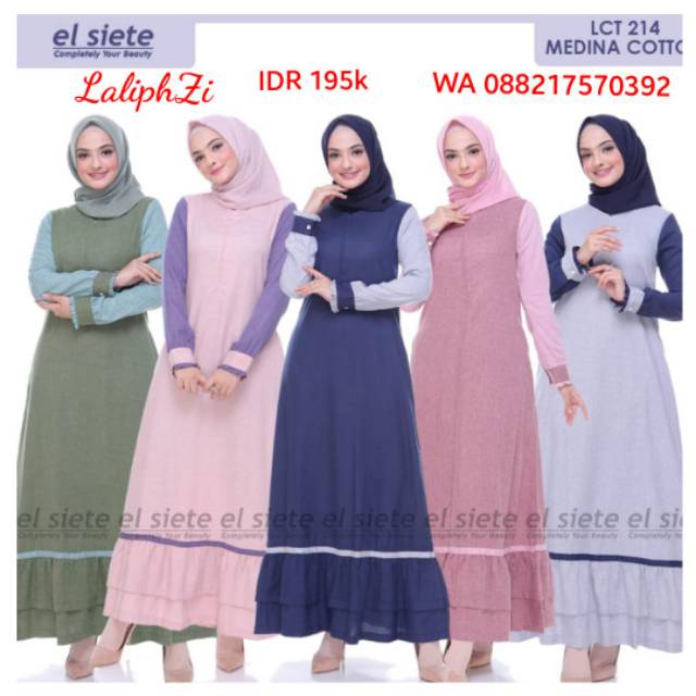 Gamis elsiete/Cotton Medina/lct 214