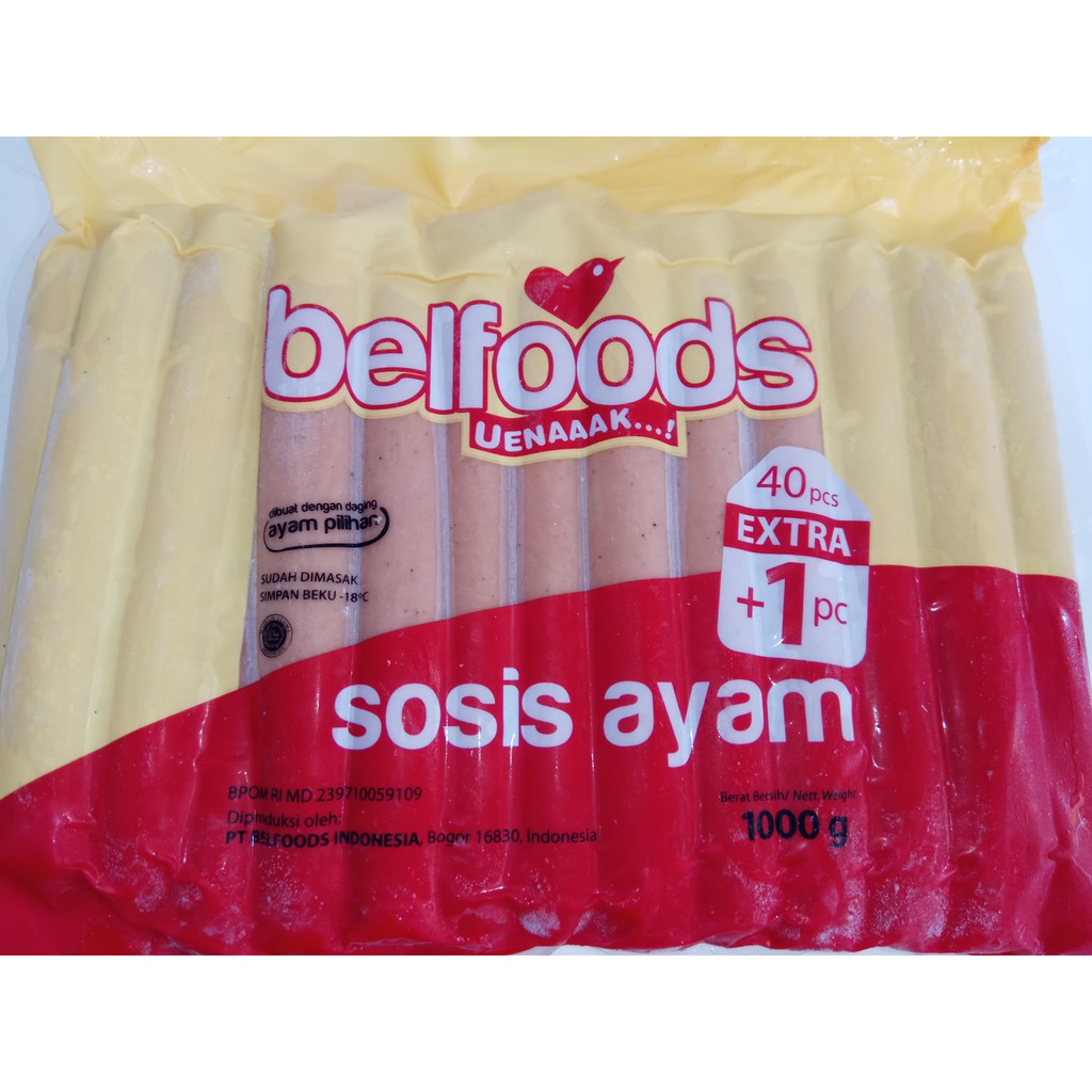 

Sosis Ayam Belfoods 1000gr (40+1) Enak Maknyus Hemat Surabaya Uenaaak Murah Termurah