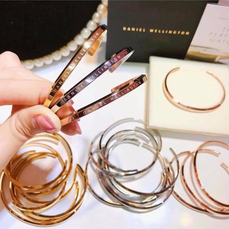 Korea 100% Gelang Titanium Wanita Anti Karat Bangle Tangan Emas-7