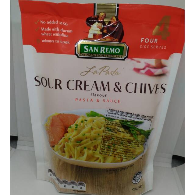 

La Pasta Sour Cream & Chives "San Remo" Pasta Sauce Berat - 120 Gram